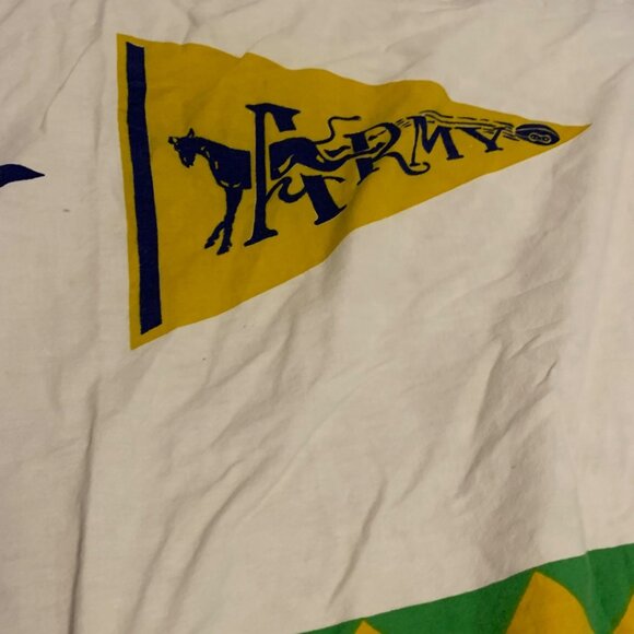 Vintage Army Vs. Navy Football Blanket Twin Size Cotton Sports Theme Bedding - Picture 4 of 7